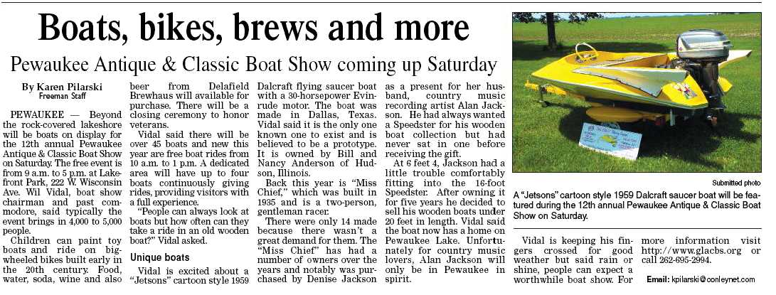Pewaukee Lake Boat Show Publicity1